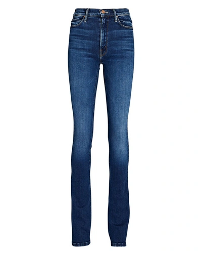 Shop Mother Runaway High-waisted Skinny Jeans In Denim