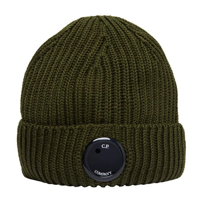 Shop C.p. Company Beanie In Ivy Green
