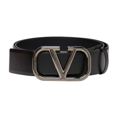 Shop Valentino Vlogo Signature Belt H.40 In Nero