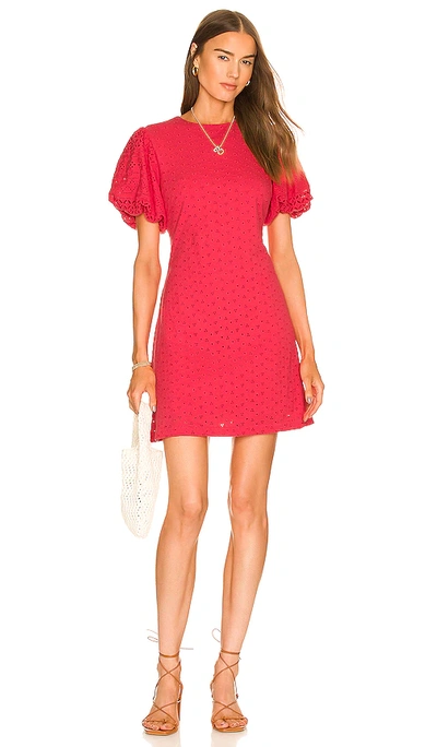 Shop Free People Apricot Rose Mini Dress In Red