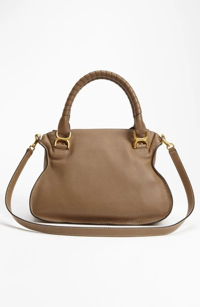 Shop Chloé Medium Marcie Calfskin Leather Satchel In Nut