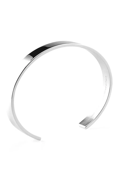 Le Gramme Sterling Silver Le 21g Polished Ribbon Bracelet In Silver