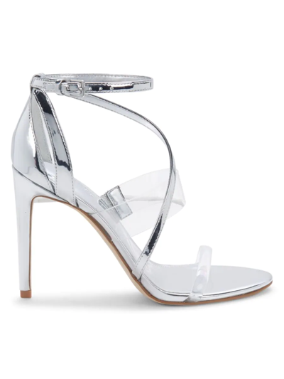 Guess Women's Strappy Metallic Sandals In Silver | ModeSens