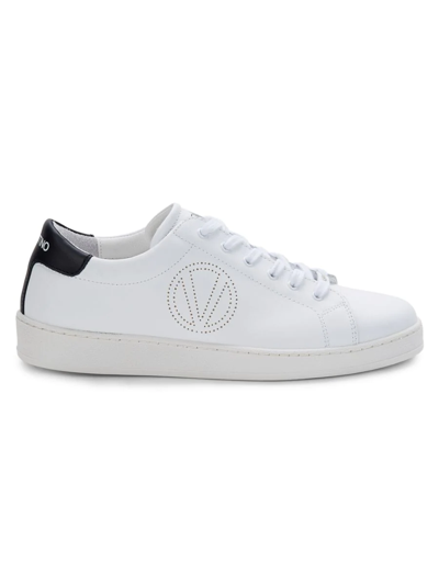 Valentino By Mario Valentino Men's Logo Leather Sneakers In White