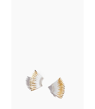 Shop Mignonne Gavigan Mini Madeline Earrings In White/gold