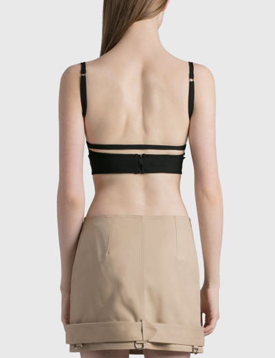Burberry Zipped Bralette Top In Black