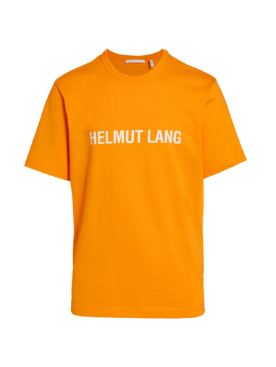 Shop Helmut Lang Men's Printed Logo T-shirt In Apricot