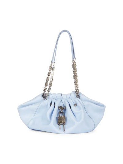 Shop Givenchy Women's Kenny Leather Shoulder Bag In Baby Blue