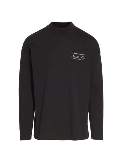 Shop Martine Rose Funnel Neck T-shirt In Black