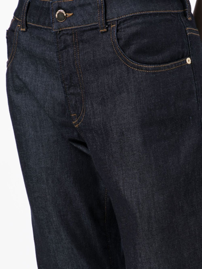 Shop Emporio Armani Straight-cut Leg Jeans In Blau
