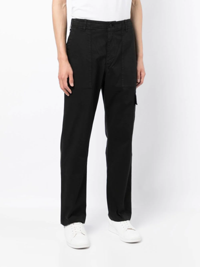 Shop Dunhill Side Cargo-pocket Detail Trousers In Schwarz