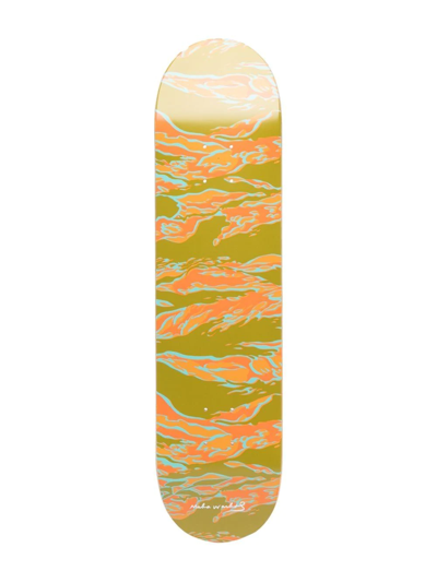 Shop Maharishi Logo-print Detail Skateboard In Braun