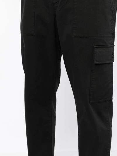 Shop Dunhill Side Cargo-pocket Detail Trousers In Schwarz