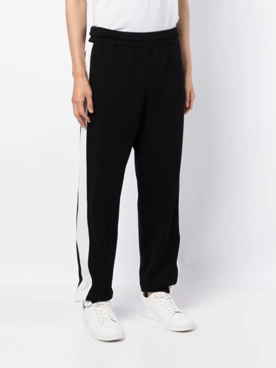 Shop Dunhill Contarsting Side-stripe Detail Trousers In Schwarz