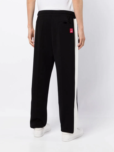 Dunhill Contarsting Side-stripe Detail Trousers In Schwarz