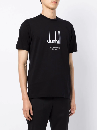 Shop Dunhill Logo-print Detail T-shirt In Schwarz