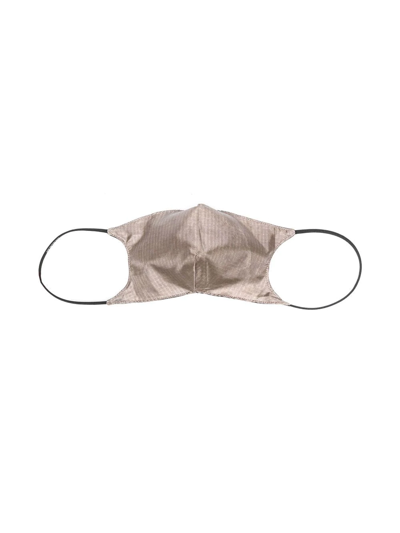 Off-white Logo-print Cotton-twill Face Mask In Black