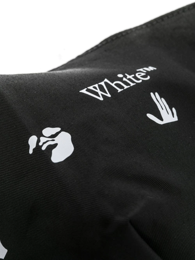 Shop Off-white Logo-print Face Mask In Black