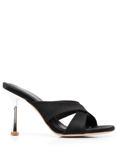 Shop Giuliano Galiano Crossover-strap Sandals In Black