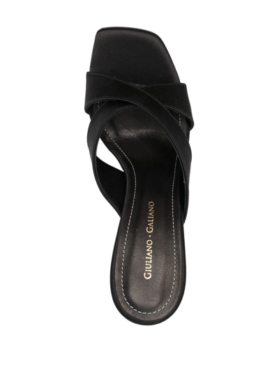 Shop Giuliano Galiano Crossover-strap Sandals In Black