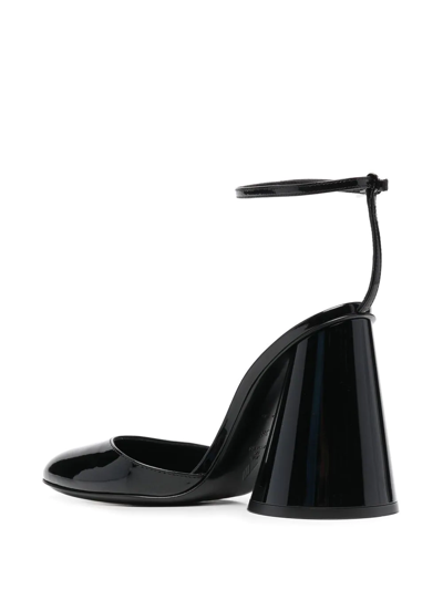 Shop Attico Pointed-toe Leather Pumps In Schwarz