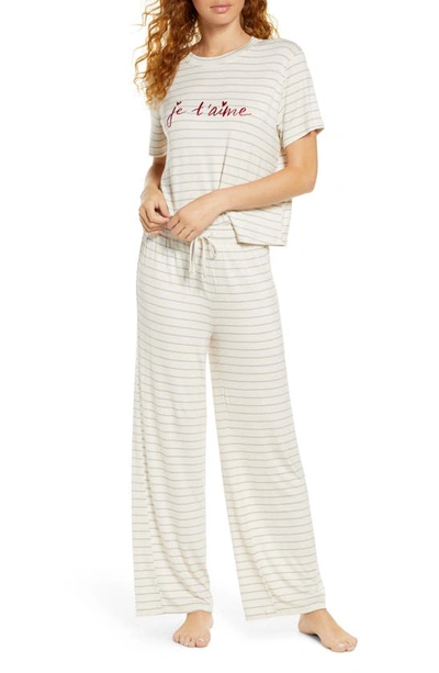 Shop Honeydew Intimates All American Pajamas In Sweet Cream Stripe