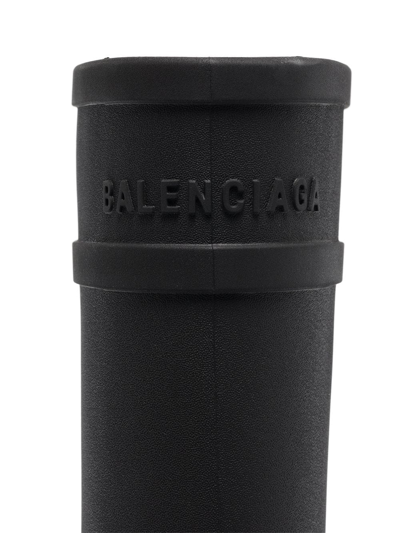 Shop Balenciaga X Crocs Logo-embossed Boots In Black