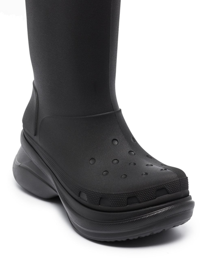 X CROCS 厚底雨靴