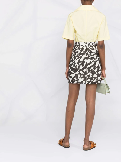 Shop Nanushka A-line Animal-print Mini Skirt In Neutrals