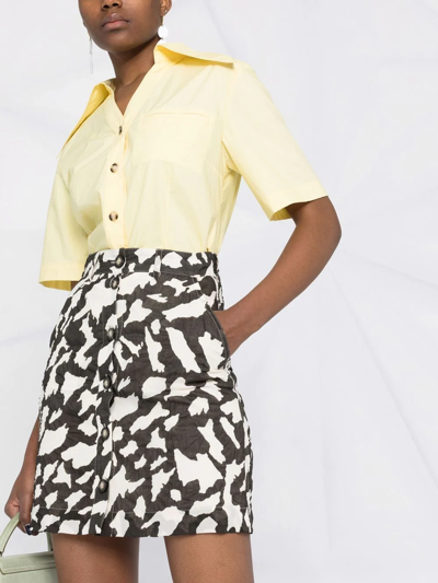 Shop Nanushka A-line Animal-print Mini Skirt In Neutrals