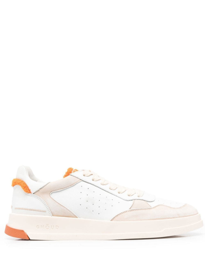 Shop Ghoud Men's  White Leather Sneakers