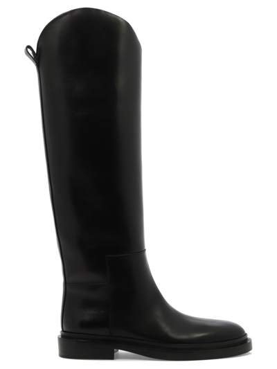 Shop Jil Sander Women's  Black Other Materials Ankle Boots