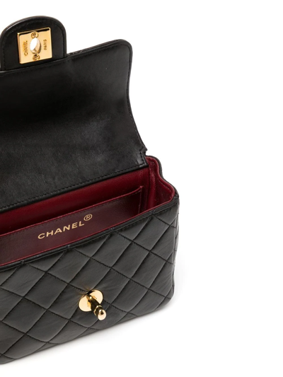 Pre-owned Chanel 1991-1994 Mini Classic Flap Handbag In Black