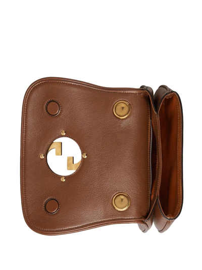 Shop Gucci Mini Blondie Shoulder Bag In Brown