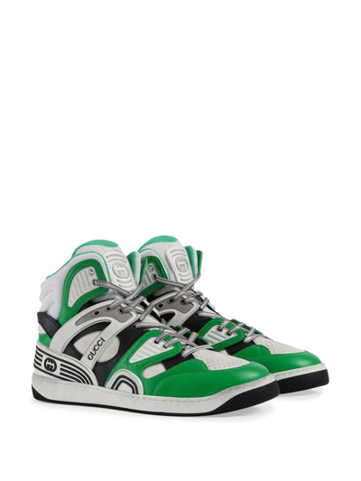 Gucci Basket Interlocking G Sneakers In Green