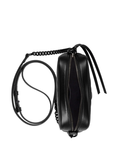 Shop Gucci Mini Gg Marmont Shoulder Bag In Black
