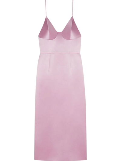 Shop Gucci Silk Mid-length Dress In Pink