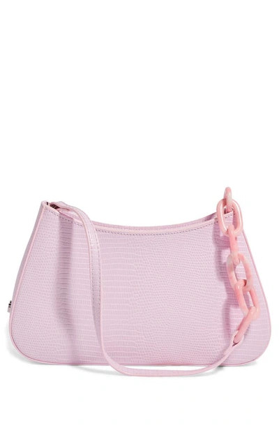 Shop House Of Want Newbie Vegan Leather Shoulder Bag In Pink Lady