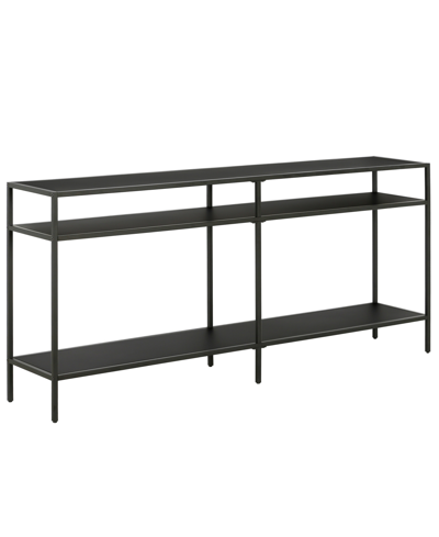 Shop Hudson & Canal Sivil 64" Console Table With Shelves In Blackened Bronze