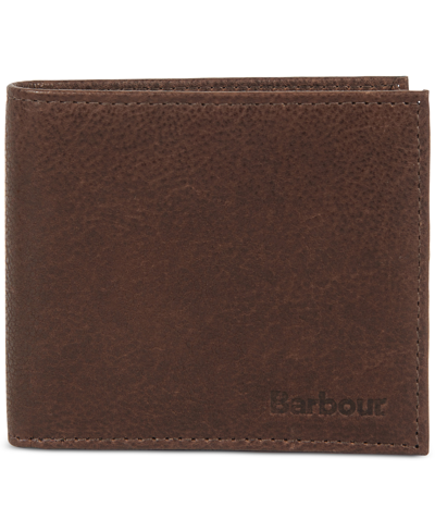 Shop Barbour Men's Padbury Leather Wallet In Dark Brown