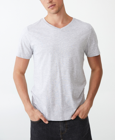 Shop Cotton On Men's Organic V-neck T-shirt In Gray