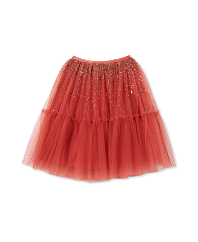 Shop Cotton On Little Girls Trixiebelle Dress Up Skirt In Red Brick Sparkle