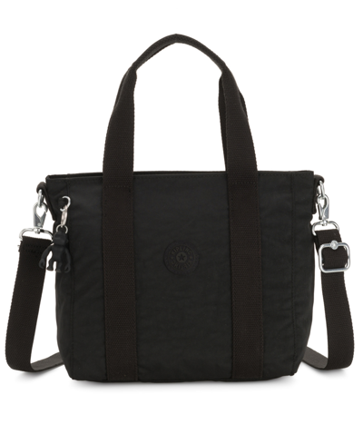 Shop Kipling Asseni Mini Tote Bag In Black Noir