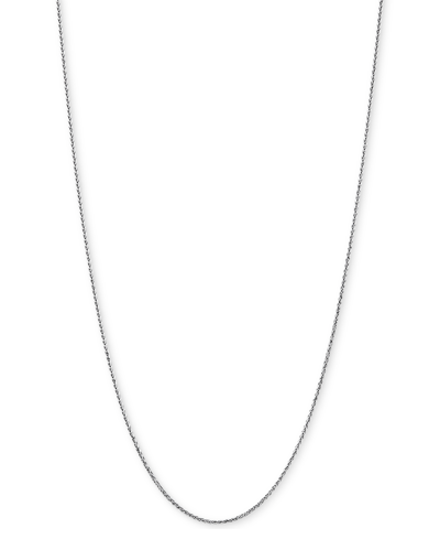 Italian Gold Wheat Link 18" Chain Necklace In 14k White Gold In White Gold