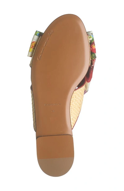 Shop Dolce & Gabbana Embellished Crisscross Slide Sandal In Multi