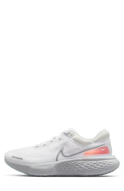 Shop Nike Zoomx Invincible Run Flyknit Running Shoe In White/ Silver/ Grey