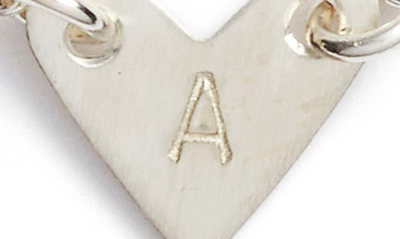 Shop Nashelle Initial Heart Bracelet In Silver