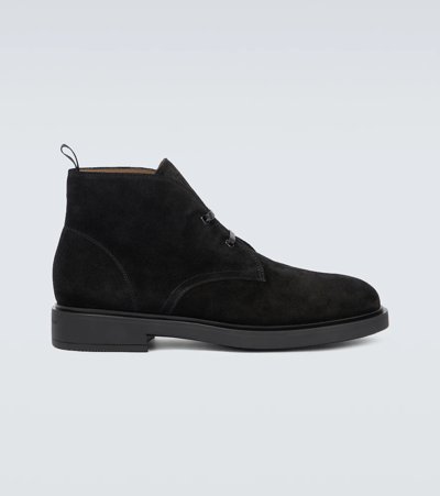 Shop Gianvito Rossi Cohen Suede Desert Boots In Black