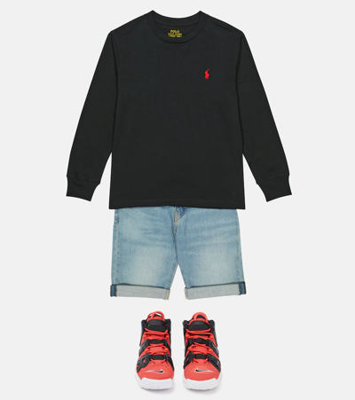 Polo Ralph Lauren Embroidered Logo Cotton Sweatshirt In Rl Black