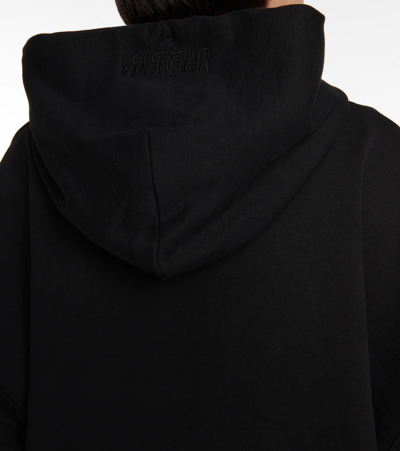 Shop Vetements Logo Cotton-blend Hoodie In Black